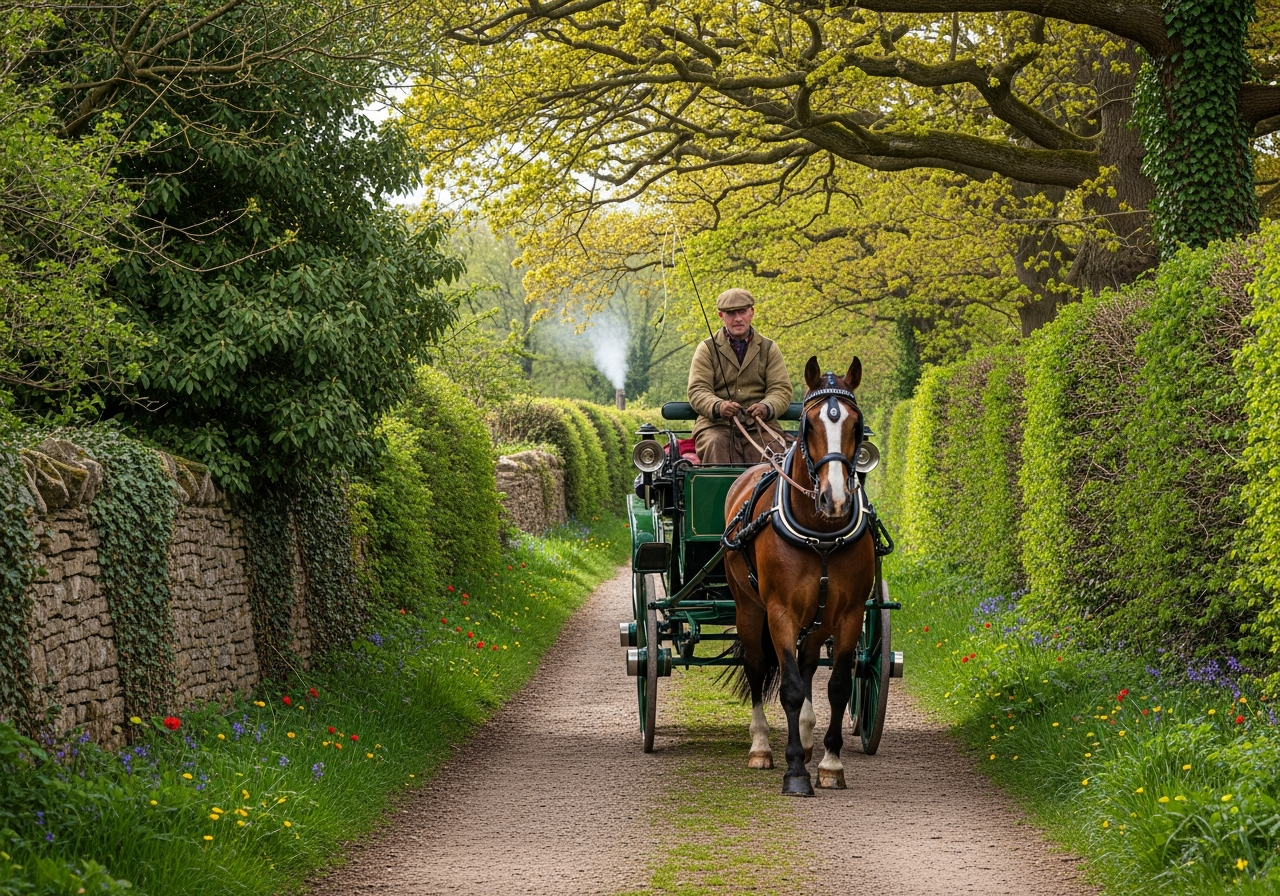 Country lane driving